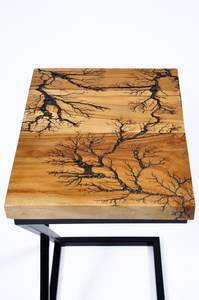 bedside <b>table</b> metal frame wood top (UK term: bedside <b>table</b>) <b>sofa</b> side <b>table</b> metal wood small end <b>table</b> wood and metal Iron & Sol - Product Image 2