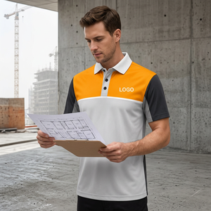 Chemise pour homme à blocs de couleur personnalisés, manches courtes, respirante, séchage rapide, jersey, logo sur le devant, style décontracté, fabriquée au Bangladesh - Product Image 6
