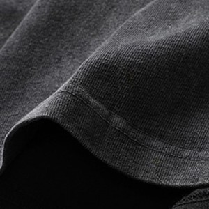 T-shirt vierge vintage pour homme, couleur rétro, en tissu épais délavé à l'acide, personnalisable avec logo - Product Image 3