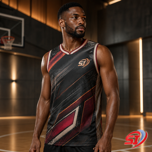 Camiseta de Baloncesto al por Mayor con Logotipo Personalizado, Malla Transpirable Sublimada, Camiseta Deportiva para Equipo, Color Grafito Ember Velocity - Product Image 6