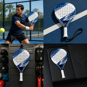 Raquette de padel en fibre de carbone 18K Premium 2026 avec noyau EVA moyen pour une puissance et une attaque avancées - Product Image 6