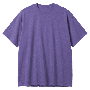 Camiseta de algodón oversize para hombre, corte holgado, estilo urbano, cuello redondo, informal, de moda, 300 gramos, frente liso, manga corta, color liso - Product Image 3