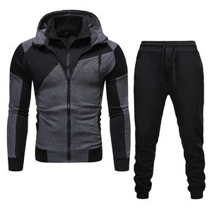 Ensemble de survêtement unisexe 2026 en polaire respirant, deux pièces, avec sweat-shirt à quart de zip et pantalon à taille élastique, décontracté, couleur unie, 100 % polyester, hiver - Product Image 3