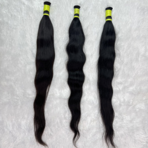 Human Hair Bulk for Braiding Natural Color No Weft <b>Tangle</b> Free Hair for Twist - Product Image 4