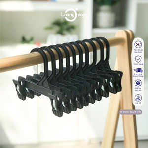 SB TECH Lot de 10 pinces à vêtements en plastique de 10 pouces (sans coussinets en caoutchouc) – Organisateur de garde-robe durable moulé par injection OEM simple - Product Image 3