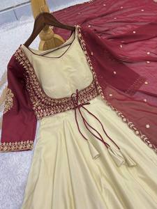 New Designer Women Presenting 3 Piece Stylish Gown With Beautiful Koti And Dupatta Set - Product Image 6