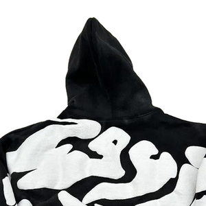 Wholesale Custom Fall 3d logo Puff Print Hoodie No <b>String</b> Custom Womens Puff Print Hoodies OEM Trending Low MOQ - Product Image 3