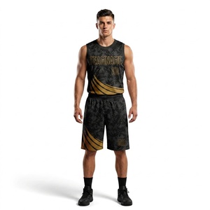 Conjunto de Uniforme de Baloncesto Personalizado de Poliéster, Cuello en V, Sin Mangas, Impresión por Sublimación, Secado Rápido, Transpirable, Sin Decoloración - Product Image 1