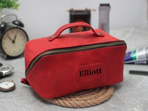Custom Genuine Leather Shaving Kit <b>Bag</b> Vintage <b>Men</b> Travel Toiletry Dopp Kit Waterproof Cosmetic <b>Wash</b> Organizer LYG-0150 - Product Image 6