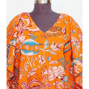 Vestido Túnica Largo Tejido para Mujer, Negro y Blanco, Elegante, para la Playa, de Algodón con Estampado Floral, Kaftán Largo de Verano - Product Image 3