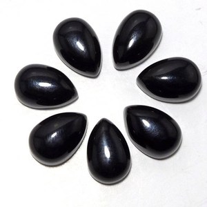 Cabochons en Onyx Noir Naturel Calibrés, Pierres Précieuses en Agate Noire Naturelle pour la Fabrication de Bijoux, Fournisseur en Gros de Pierres Facettées - Product Image 1