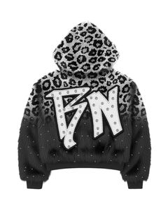 Sweat-shirt à capuche abstrait pour homme, streetwear, coupe classique, imprimé sur le devant, noir, polyester, tissu éponge français, écologique - Product Image 2