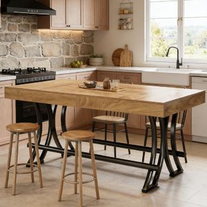 Modern Solid Rectangle <b>Dining</b> <b>Table</b> Stone Top Home Furniture for Apartment or Villa - Product Image 1