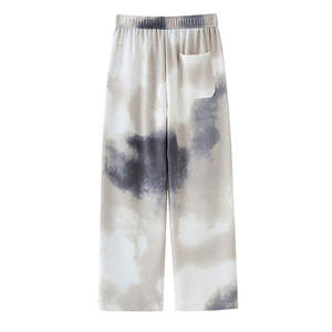 Pantalones Anchos Tie Dye Unisex, Estilo Urbano, Cintura Media Elástica, 100% Algodón, Gruesos, Transpirables, Corte Holgado, Moda Hip Hop Casual - Product Image 2
