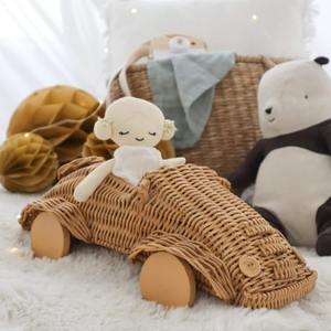 รถหวายขนาดเล็กสำหรับเด็กรถของเล่นหวายทำด้วยมือทำจากธรรมชาติ - Product Image 6