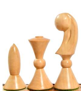 Pièces d'échecs de l'ère spatiale de 1958 reproduites, en sheesham et buis, design Arthur Elliott, roi de 4,25 pouces, au meilleur prix - Product Image 3