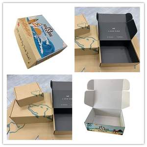 Boîte à chaussures pliable en carton ondulé kraft noir et blanc avec couvercle recyclable personnalisé et logo estampé à chaud - Product Image 6