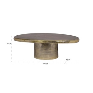 Mesa de Centro Moderna de Estilo Antiguo, Hecha a Mano, con Superficie de Metal, Diseño Industrial, Muebles para Sala de Estar - Product Image 3