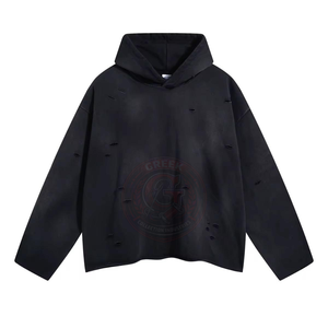 Sudadera con Capucha de Felpa Lavada al Ácido para Mujer, de Algodón Premium, Oversize, con Corte Relajado para Uso Casual y a la Moda - Product Image 1