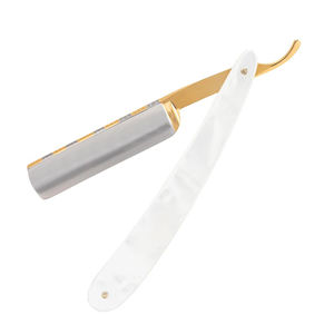 Maquinilla de afeitar de barbero hecha a medida de alta calidad, hoja de acero inoxidable de Color blanco y dorado con excelente seguridad, superventas - Product Image 6