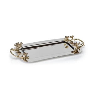 Eco Friendly Cast Aluminum Serving <b>Trays</b> <b>Silver</b> Finish Rectangle Shape For Home & Hotels Tabletop Food & <b>Drinks</b> Serving <b>Trays</b> - Product Image 3