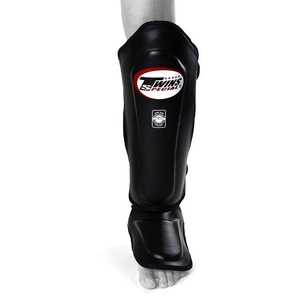 Protège-tibias noirs Twins en gros pour Muay Thai et boxe, protège-jambes d'entraînement professionnel Twins - Product Image 3