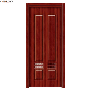 Puerta Interior de Diseño Moderno y Lujoso, Impermeable, con Apertura Lateral, Completamente de WPC, Chapa de Madera de Roble Rojo, para Dormitorio, Apartamento, Puerta Frontal de Madera Compuesta - Product Image 1