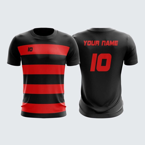 เสื้อฟุตบอลทีมสั่งทำพิเศษ ผ้าฝ้าย 100% น้ำหนักเบา แห้งเร็ว ระบายอากาศดี ดีไซน์นุ่มสบาย ใส่ได้ทั้งชายและหญิง เสื้อแขนสั้นสำหรับฤดูร้อน สั่งทำได้ - Product Image 1