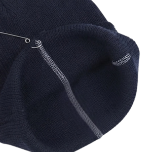 Gorro de punto personalizado al por mayor, estilo hip hop grunge, con anillos plateados y imperdible, unisex, para invierno, estilo urbano - Product Image 5