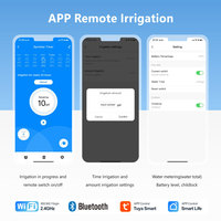 Programmateur d'arrosage intelligent WiFi Tuya étanche IP65 avec compteur d'eau intégré, filetage 3/4 pouce G/NH, vanne d'irrigation de jardin, application Smart Life