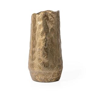 Handmade <b>Rustic</b> Bronze Tabletop Vase With Textured Finish Customizable Design & Size Gold Finish Antique Vases For Home Decor - Product Image 1