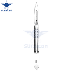 Manche de scalpel n° 4 poignées chirurgicales réutilisables en acier inoxydable, forme en V, standard, compatibles avec le n°. 20, 21, 22, 23 et 24 - Product Image 2
