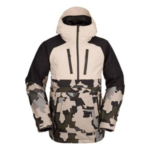 Chaqueta de Esquí Impermeable y Transpirable con Cuello en V para Unisex, Chaqueta de Snowboard Aislante y Cortavientos para Invierno, con Cierre de Cremallera y Logotipo Frontal - Product Image 1