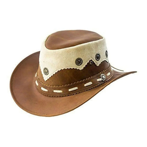 Sombrero de Vaquero Unisex de Cuero con Ala Ancha y Pliegue Frontal, Ideal para Viajes, Pesca, Deportes al Aire Libre, Estilo Casual, Fedora de Fieltro y Cuero - Product Image 2