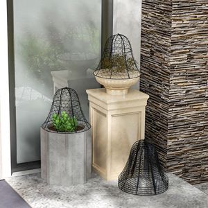 Set di 6 Reti Metalliche Nere per Giardino 40x33 cm, Gabbie per Piante Contro gli Animali, Protezione per Piante - Product Image 2