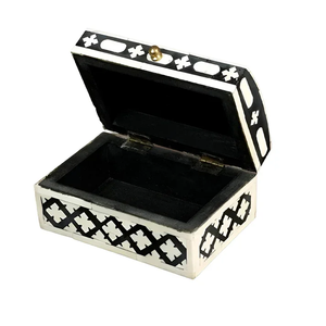 Premium Quality Bone Inlay Jewelry Box Marrakech Style Leather Decorative Box for Jewelry & Earring Display Keepsake <b>storage</b> box - Product Image 5