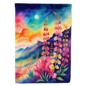 "Grande bannière de jardin multicolore avec décor de poteau et tenture murale Snapdragons sur polyester" - Product Image 1