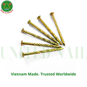 1-3/8 Inch Yellow Plated Steel Nails with Ring/Screw Shank from Vietnam Factory | Clavos sueltos con recubrimiento amarillo - Product Image 6
