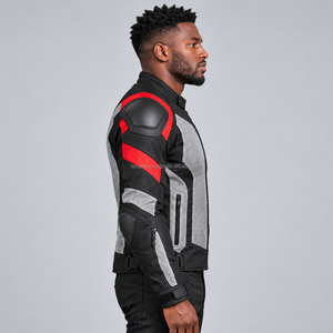 Chaqueta de malla para motociclistas con paneles de malla transpirable, acolchado protector, costuras duraderas y construcción ligera para motocicleta - Product Image 2