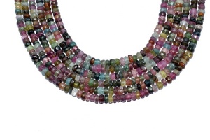 Tourmaline à facettes Rondelle perles naturelles Disco Tourmaline perles pour la fabrication de bijoux - Product Image 3
