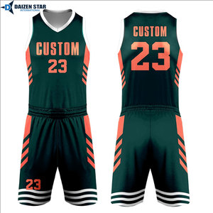 Custom Basketball Jersey Set Brown Blue V-Neck Sleeveless Heat-Transfer Printed Mesh Plaid/Solid Quick Dry Polyester Elastic - Product Image 4
