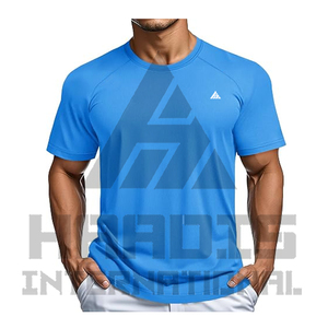 T-shirt en molleton pour homme à manches courtes personnalisé, 100% polyester, séchage rapide, respirant, coupe classique, col rond, vêtements décontractés - Product Image 6