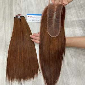 Gran Oferta, Extensiones de Cabello Liso Natural, Doble Trama, Todos los Colores, Hechas con Cabello Humano Vietnamita 100%, Sedoso y Suave - Product Image 2