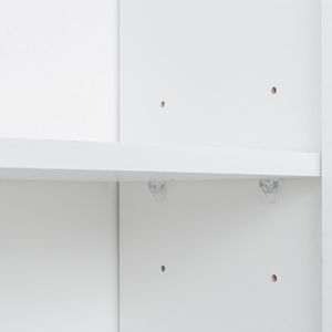 Armadio e Mobile da Cucina Bianco Alto 180 cm con 6 Ante, 1 Ripiano Aperto e 1 Cassetto per Camera da Letto - Product Image 3