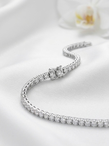 Luxury Yellow <b>Gold</b> Lab Grown Diamond Tennis Bracelet Brilliant Cut E Color 9K Pure <b>Solid</b> <b>Gold</b> IGI Certified Unisex Everyday Wear - Product Image 6