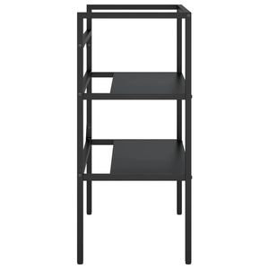Étagères de salle de bain élégantes en fer noir thermolaqué pour lavabo - Product Image 4