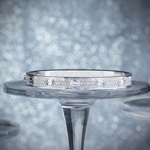 S925 Silver 18K Gold Plated Moissanite Elegant and Luxurious Wedding Party <b>Gift</b> Bangles - Product Image 1