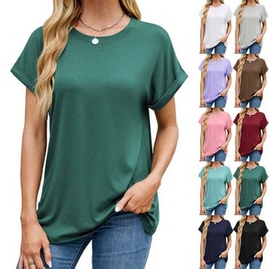 Vêtements pour femmes, t-shirts à manches courtes, service OEM, prix bas, vêtements décontractés d'été, t-shirt - Product Image 6
