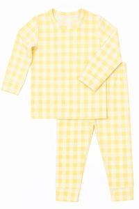 JALBEBE Set pigiama unisex per neonati, 2 pezzi, manica lunga, morbido misto cotone, tinta unita, per casa, tutte le stagioni, top e pantaloni, modal ed elastan - Product Image 5