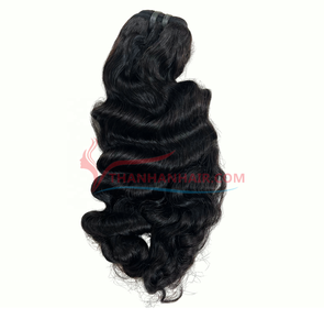 Mèches naturelles bouclées à vapeur, cheveux humains, lisses, bouclés, ondulés, couleur naturelle - Product Image 2